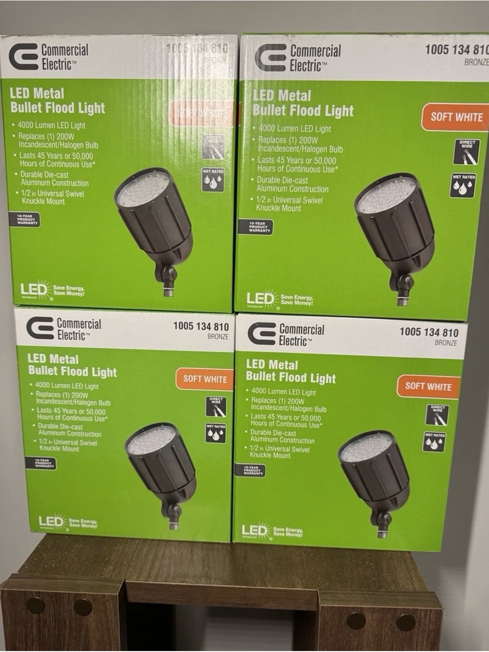 Bronze LED Metal Bullet Flood Light - Soft White